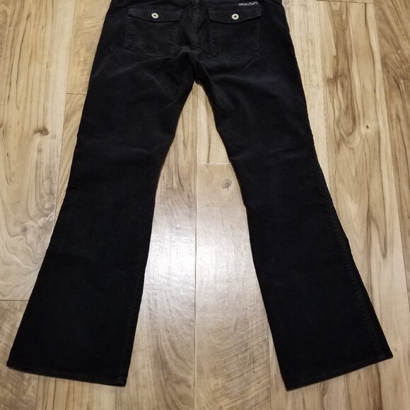 VTG Polo Jeans Company 8x30 Mid Rise Corduroy Pants Rigid Cotton Boot Cut Black - Picture 7 of 11